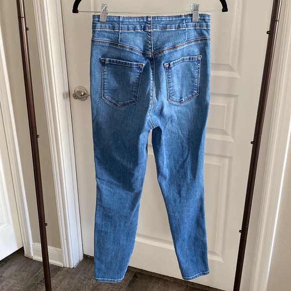 J Brand Natasha Sky High Rise Cropped Button Through Skinny Jeans Lovesick 26 - Picture 8 of 11